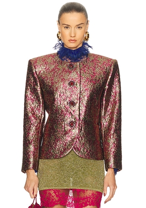 Saint Laurent Lady Jacket in Rose Fonce & Rose Pale - Fuchsia. Size 38/40 (also in 34/36).