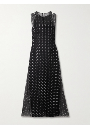 Emilia Wickstead - Selina Polka-dot Silk Organza And Faille Dress - Black - UK 4,UK 6,UK 8,UK 10,UK 12
