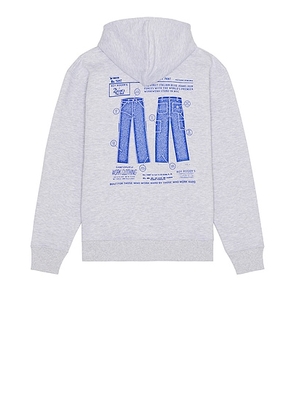 Roy Roger's x Dave's New York Hoodie in Grey Melange - Light Grey. Size L (also in ).