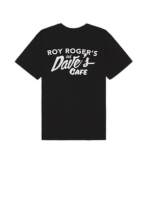 Roy Roger's x Dave's New York Print Cafe T Shirt in Black - Black. Size L (also in ).