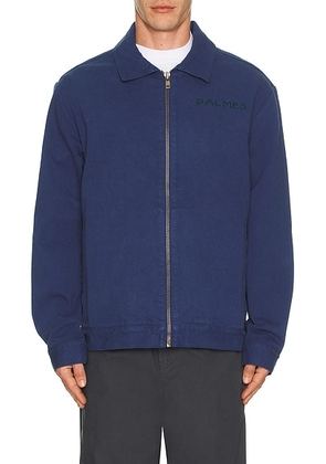 Palmes Zip Jacket in Blue - Royal. Size 48 (also in 50).