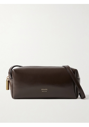 KHAITE - Kye Glossed-leather Shoulder Bag - Brown - One size