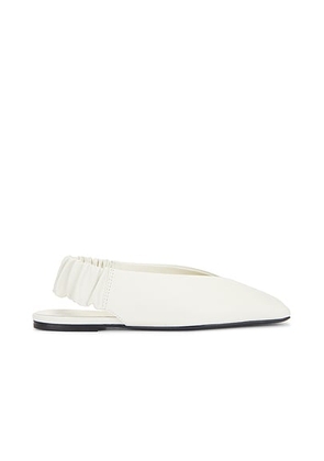 St. Agni Envelope Sling Back Flat in Tofu - Ivory. Size 39 (also in 37, 40).