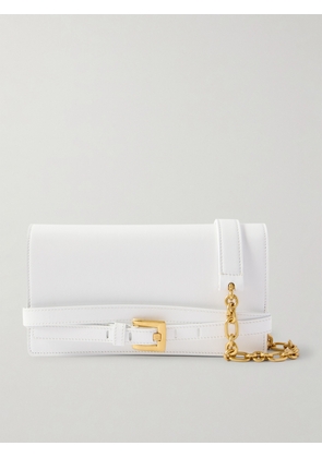 Balmain - Shuffle Buckled Leather Shoulder Bag - White - One size