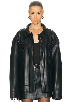 Norma Kamali Oversized Jacket in Black - Black. Size L (also in M, S, XS).