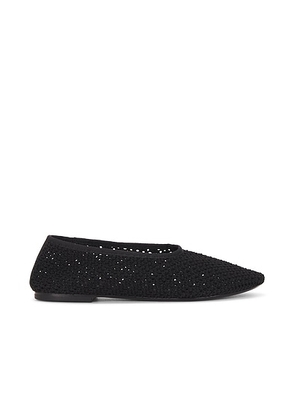 Staud Alba Ballet Flat in Black Crochet - Black. Size 36 (also in 36.5, 37, 37.5, 38, 38.5, 39, 39.5, 40, 41).