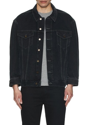 Saint Laurent Egg Shape Denim Jacket in Dark Blue Black - Denim-Dark. Size 48 (also in 46, 50, 52).