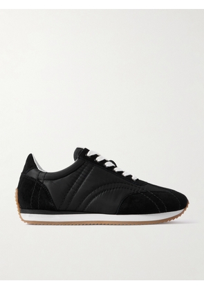 TOTEME - Sport Suede-trimmed Shell Sneakers - Black - IT35,IT36,IT37,IT38,IT39,IT40,IT41,IT42