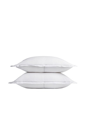 Parachute Heirloom Tencel Linen Sham Set in White - White. Size STANDARD (also in ).