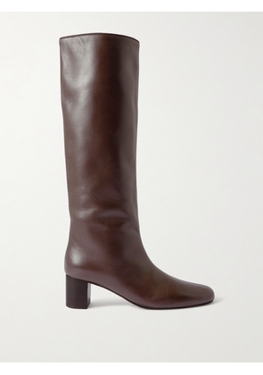 TOTEME - Downtown Leather Knee Boots - Brown - IT36,IT37,IT38,IT39,IT40,IT41,IT42