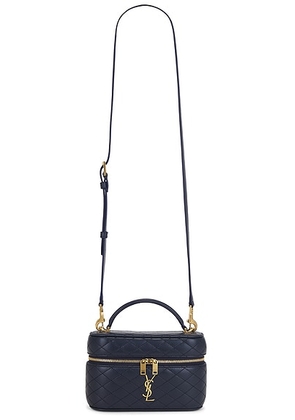 Saint Laurent Mini Gaby Vanity Bag in Marine - Navy. Size all.