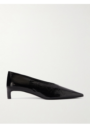 Jil Sander - Crinkled Patent-leather Pumps - Black - IT35,IT36,IT36.5,IT37,IT37.5,IT38,IT38.5,IT39,IT39.5,IT40,IT40.5,IT41