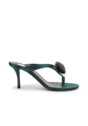 Saint Laurent Bridget Sandal in Glass Bottle Green - Green. Size 37.5 (also in 38.5, 39.5, 41).