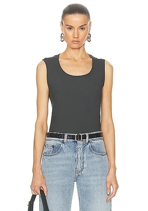 Saint Laurent Jersey Tank Top in Gris - Slate. Size M (also in L, S, XS).