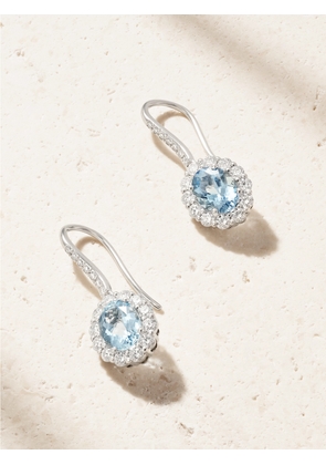 Garrard - 1735 Platinum, Aquamarine And Diamond Earrings - Gold - One size
