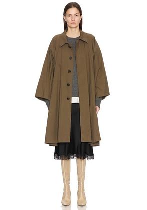 The Row Leins Coat in Khaki - Taupe. Size 4 (also in ).