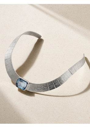 Juju Vera - Athena Silver-tone Topaz Necklace - Blue - One size