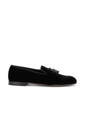TOM FORD Velvet Loafer in Black - Black. Size 10 (also in 12).