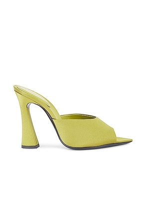 Saint Laurent Suite Mule Sandal in Kaki Green - Olive. Size 37 (also in 36.5, 37.5, 38, 39, 39.5, 40, 41).