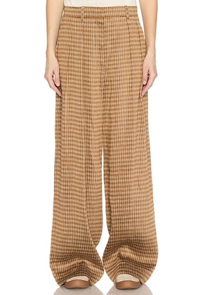 The Row Sherry Pant in Orange Linen & White - Orange. Size 6 (also in ).