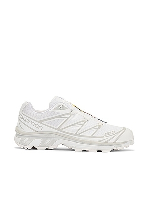 Salomon XT-6 in White & Lunar Rock - White. Size 11.5 (also in 12, Mens 12.5 / Womens 13.5).