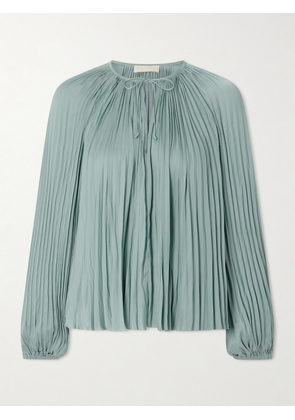 Ulla Johnson - Electra Pleated Satin Blouse - Blue - US0,US2,US4,US6,US8,US10,US12,US14