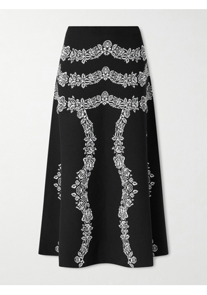 Ulla Johnson - Valencia Floral-jacquard Midi Skirt - Black - x small,small,medium,large,x large