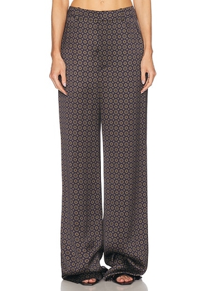 Saint Laurent Wide Leg Pant in Navy Dark Brown - Navy. Size 40 (also in ).