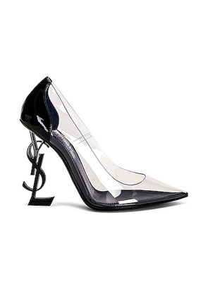 Saint Laurent Opyum Pumps in Nero & Transparent - Black. Size 37.5 (also in 37, 38, 38.5, 40.5, 41).