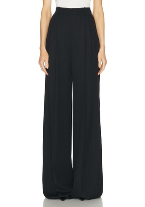 Saint Laurent Wide Leg Trouser in Noir Gris - Black. Size 42 (also in 40).