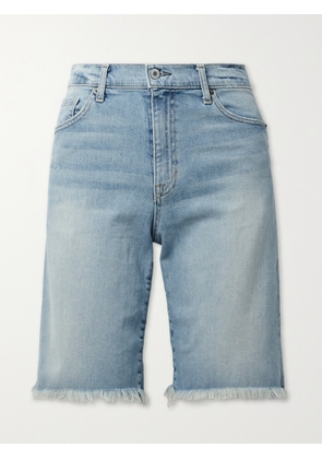 Nili Lotan - Boyfriend Frayed Denim Shorts - Blue - 24,25,26,27,28,29,30