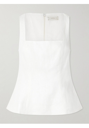 Faithfull - Mina Linen Peplum Top - White - x small,small,medium,large,x large,xx large