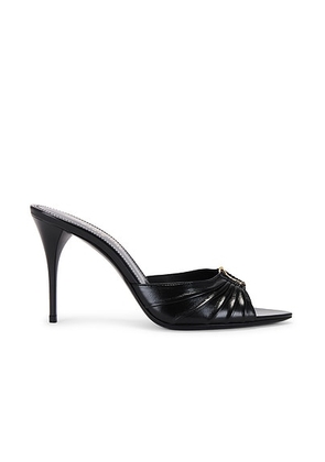 Saint Laurent Babylone Mule Sandal in Nero - Black. Size 35.5 (also in 36.5, 39.5).