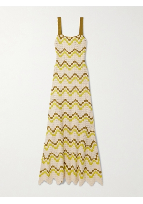 ESCVDO - Marea Scalloped Crocheted Cotton Maxi Dress - Ivory - x small,small,medium,large,x large