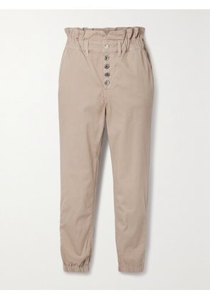 Veronica Beard - Tedi Cotton-blend Twill Tapered Pants - Brown - 24,25,26,27,28,29,30
