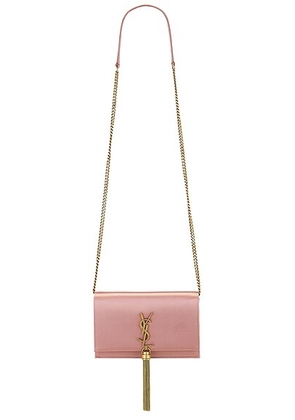 Saint Laurent Kate Chain Bag in Dragee - Rose. Size all.