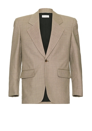 Saint Laurent Veste Sue in Taupe Beige - Brown. Size 48 (also in 46, 50, 52).