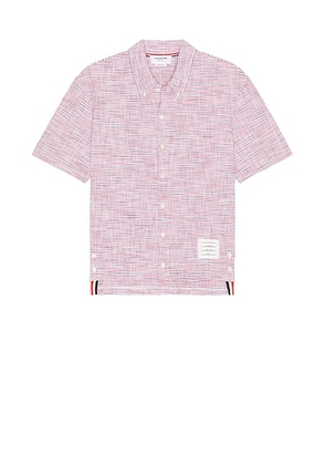 Thom Browne Short Sleeve Button Down Shirt in Red - Red. Size 1 (also in ).