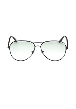 TOM FORD Clark Sunglasses in Shiny Black & Gradient Green - Black. Size all.