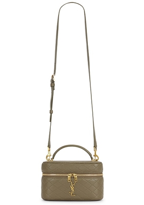 Saint Laurent Mini Gaby Vanity Bag in Strong Moss - Olive. Size all.