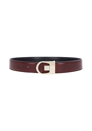 Saint Laurent Ceinture Reversible Belt in Black & Red Tan - Black. Size 65 (also in 70, 75, 80, 85, 90).