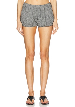 R13 Tailored Bloomers in Black & White Glen Plaid - Black,Grey. Size 28 (also in 27).