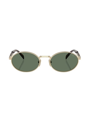 Prada Oval Sunglasses in Pale Gold - Metallic Gold. Size all.