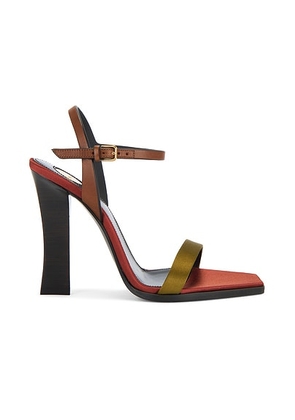 Saint Laurent Susan Sandal in Cuba Gold & Bruciato - Brown. Size 36 (also in 36.5, 37, 38, 39, 39.5, 40, 41).