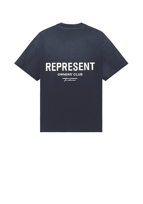 REPRESENT Owners Club Tee in Midnight Navy - Blue. Size M (also in ).