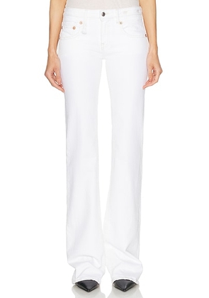 R13 Boy Flare in Aerin White Stretch - White. Size 29 (also in 25, 26, 28, 30).