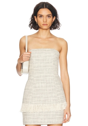 Staud Silvia Top in Ivory Multi - Ivory. Size 2 (also in 0, 4, 8).