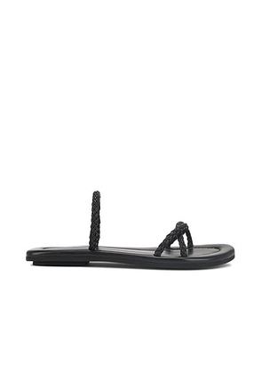 St. Agni Woven Rope Slide in Black - Black. Size 36 (also in 37, 38, 39, 40, 41).