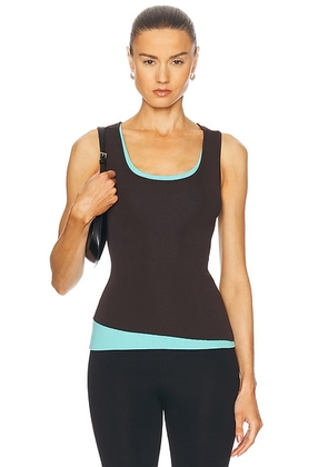 Staud Hermosa Tank Top in Earth & Aqua - Brown. Size S (also in ).