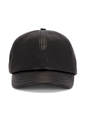 Saint Laurent Leather Cap With Small Visor in Black - Black. Size 57 (also in 59).